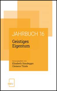 Geistiges Eigentum – Jahrbuch 2016 (Cover: NWV Verlag)