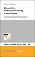 Die vorläufige Forderungsfeststellung in der Insolvenz (NWV Verlag)